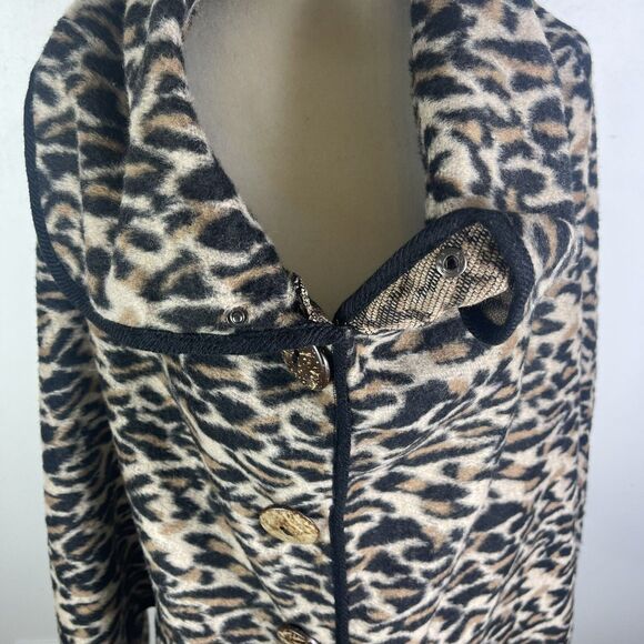 Leopard Animal Print Shawl Cape Kimono Poncho Wrap One Size Lagenlook Boho Cozy - Picture 5 of 14